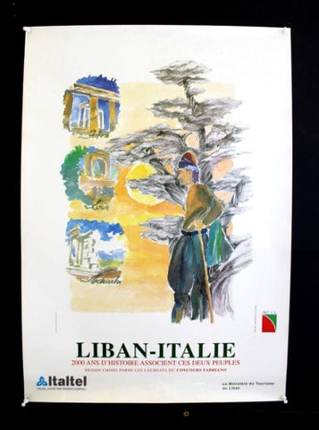 Liban-Italie Italian-Lebanese cultural association-ACIL Q Original Poster 90s