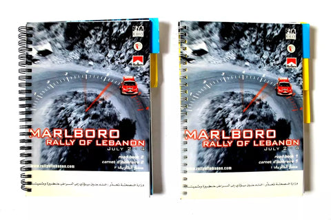 كتاب طريق رالي. سيارات Marlboro Rally Road 2x Books Lebanon ATCL 2004