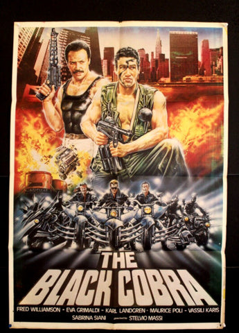 The Black Cobra {Fred Williamson} Lebanese Original Movie Poster 80s