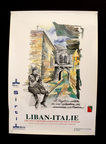 Liban-Italie Italian-Lebanese cultural association-ACIL K Original Poster 90s