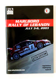 كتاب سباق رالي لبنان سيارات Auto Lebanon ATCL Arab Rally Regulations Marlboro 03