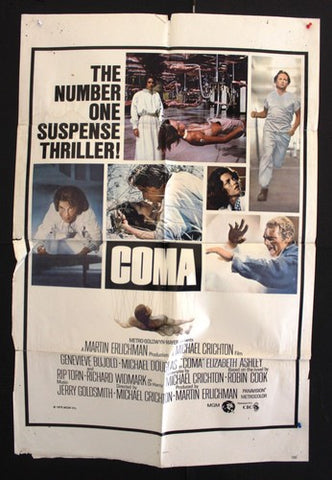 Coma (Geneviève Bujold) 27x41" Original US Movie Poster 70s