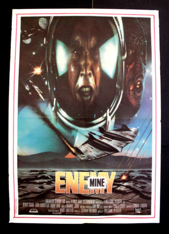 Enemy Mine {Dennis Quaid} 39x27" Original Lebanese Movie Poster 80s