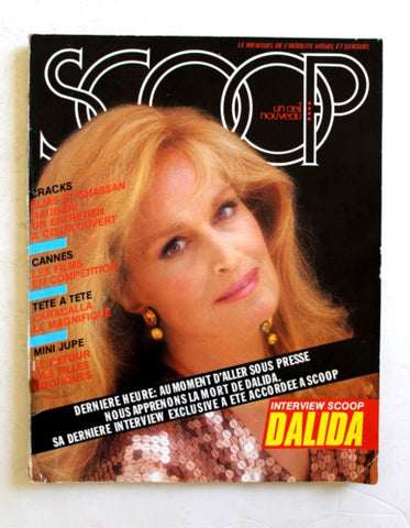 Scoop Dalida Interview داليدا Lebanese #44 French Magazine 1987