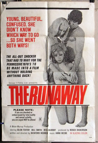 The Runaway (Gilda Texter) 41"x27" Original Movie Poster 70s