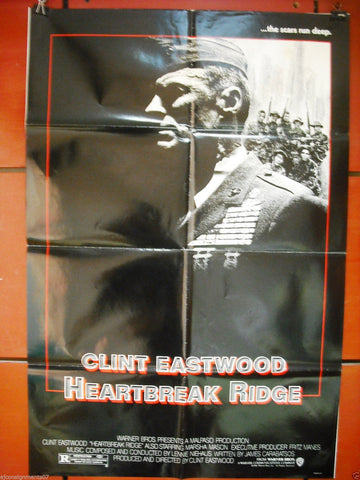 HEARTBREAK RIDGE {Clint Eastwood}  27"x41" Orig. Movie Poster 80s