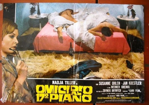 Omicidio al 17° Piano (Susanne Uhlen) Italian Movie Lobby Card 70s