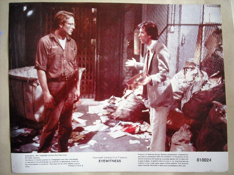 Eyewitness Orig Movie Lobby Peter Yates, Sigourney Weaver 80s