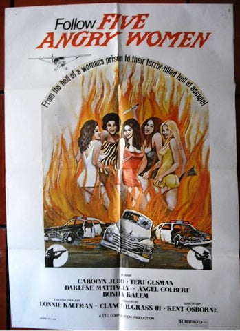Five Angry Women /Women Unchain 40x27 Original Movie Poster 70s