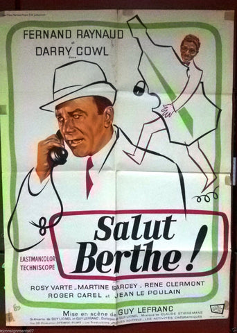 SALUT BERTHE (FERNAND RAYNAUD) 80 x60 cm Original French Movie Poster 60s