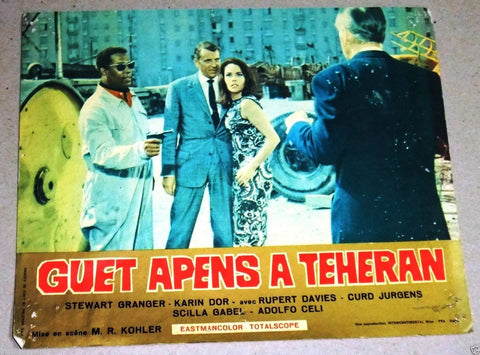 {Set of 5} Guet-apens à Téhéran (Stewart Grangner) Italian Film Lobby Cards 60s