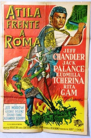 Attila Sign of the Pagan Argentinean Movie Poster 50s