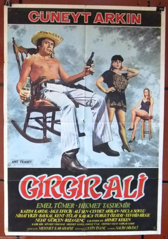 Girgir Ali {Cüneyt Arkin} Original Turkish Movie Poster 80s
