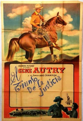 Gene Autry & Champion Argentinean Movie Poster 40s