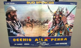 (Set of 8) OCCHIO ALLA PENNA, BUD SPENCER Original Italian Film Lobby Card 70s