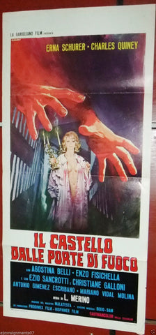 IL CASTELLO DALLE PORTE DI FUOCO (Agostina Belli) Org. Italian Movie Poster 70s