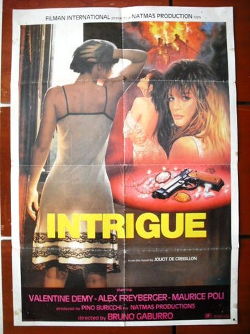 Intrigue {Valentine Demy} Lebanese 40x27 Movie Poster 80s