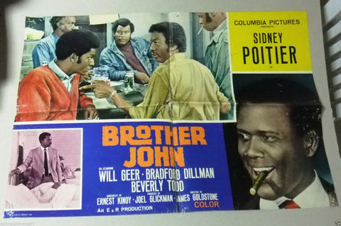 {Set of 2} Brother John (Sidney Poitier) Org. Italian Movie Lobby Card 70s