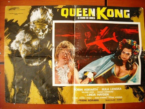 Queen Kong (Robin Askwith) Italian Original A Movie Lobby Card 70s
