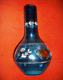 Vintage Hookah Glass Vase Base Hand Painted