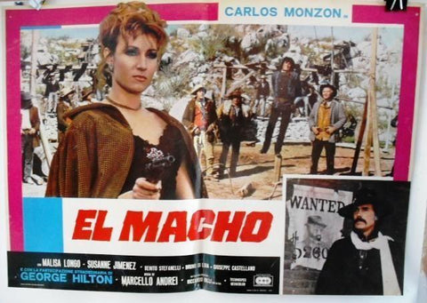 El Macho Carlos Monzón Style E Italian Movie Org. Lobby Card 70s