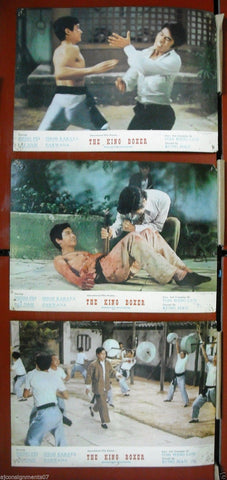 -Set of 3 - The King Boxer {Fei Meng} Kung Fu Hong Kong Lobby Card 70s