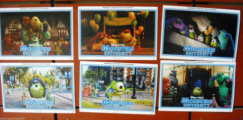Monster University 11" x 8"  {Disney Pixar} Original Set of 6 Lobby Card 2013