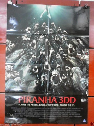 Piranha 3DD Folded ORG 41"x27" Movie Poster 2012