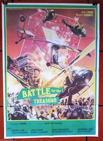 Battle for the Treasure {Bert Brooks} Original Lebanese Movie Poster 80s