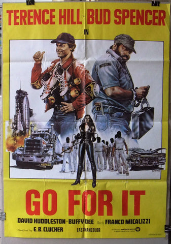 Go For It {BUD SPENCER & TERENCE HILL} 39x27" Original Lebanese Movie Poster 80s