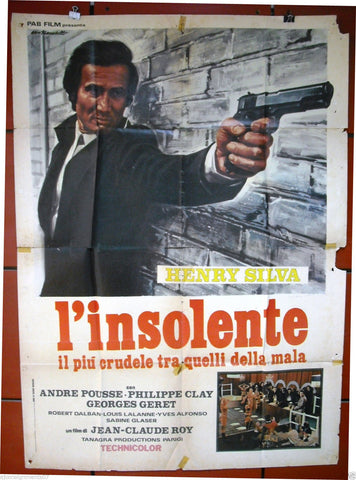 L'INSOLENTE (Henry Silva) Italian 2F Movie Poster 1970s