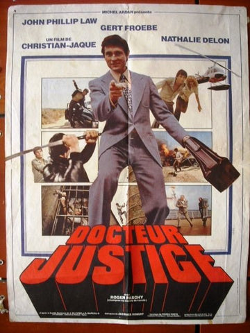 Doctor Justice {John Phillip Law} Orig 31"x 23" French Movie Poster 1975