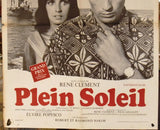 Plein Soleil {ALAIN DELON} 24"x33" French Original Movie Poster 1960s