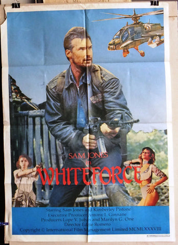 Whiteforce (Sam Jones) 39"x27" Original Lebanese Movie Poster 80s