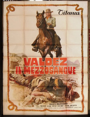 Valdez il mezzosangue Charles Bronson Italian movie Poster (4F) Manifesto 70s