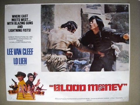 Blood Money Lee Van Cleff, Lo Lieh Movie Original Lobby Card 70s