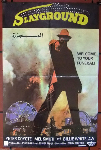 SlayGround {PETER COYOTE} 38x25" Original Lebanese Movie Poster 80s