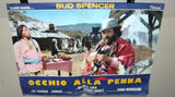 (Set of 8) OCCHIO ALLA PENNA, BUD SPENCER Original Italian Film Lobby Card 70s