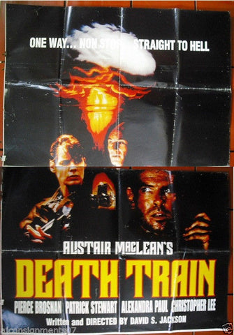 Detonator, Death Train (Pierce Brosnan) Original Lebanese Movie 2sht Poster 90s
