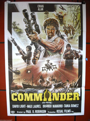 Commander {Craig Alan} Original Lebanese 27x39" Movie Poster 80s