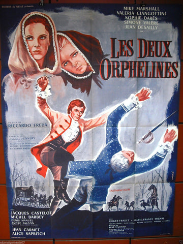Les Deux Orphelines {Riccardo Freda} 47"x63" French Org. Movie Poster 60s
