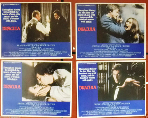 (Set of 4) Dracula {FRANK LANGELLA} 11x14" Original Lobby Cards 1970s