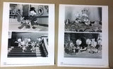 (Set of 14) Mickey Mouse, Donald Duck & Others Disney Org Movie B&W Stills R80s?