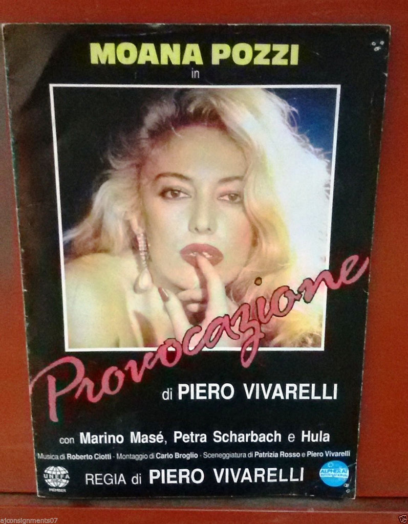 Provocazione {Moana Pozzi} Original Italian Movie Program 80s –  Braichposters