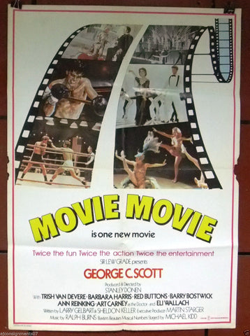 Movie Movie {George Scott} Org. 40x27" Original Lebanese Movie Poster 70s