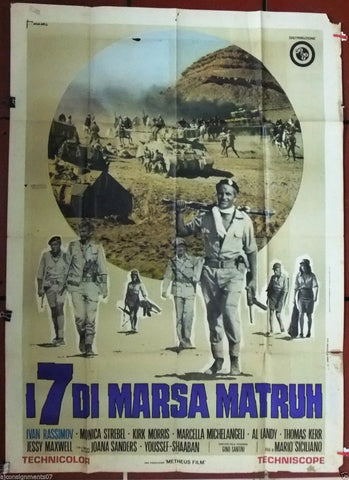 I sette di Marsa Matruh {Ivan Rassimov} Original Italian 2F Movie Poster 70s