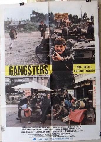 Gangsters (Max Dely) 27x39" Lebanese Movie Original Poster 70s