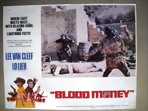 Blood Money Lee Van Cleff, Lo Lieh Movie Style A Lobby Card 70s