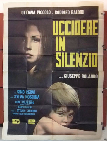 UCCIDERE IN SILENZIO (Ottavia Piccolo} Italian 4F Movie Poster 1970s