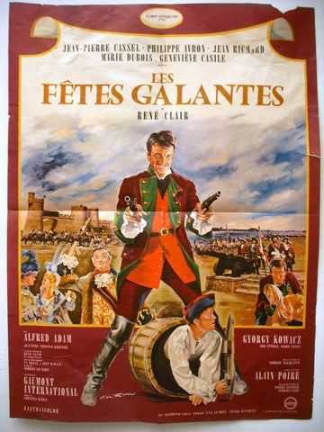 Les Fêtes Galantes, The Lace Wars {Jean-Pierre Cassel} French Movie Poster 1965